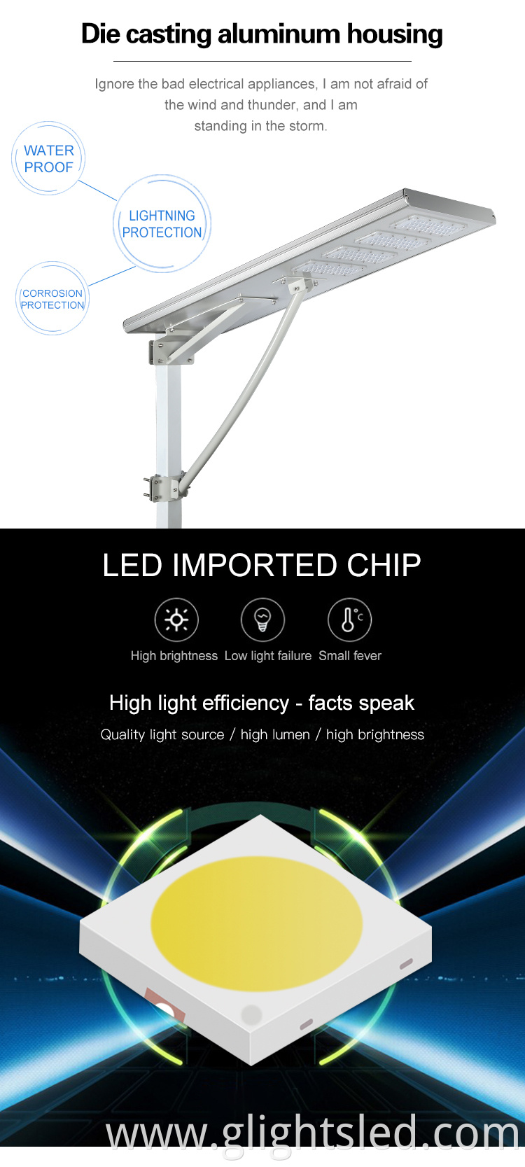 High Brightness Ip65 Smd 60w 90w 120w 150w All In One Integrated Solar Led Street Lamp